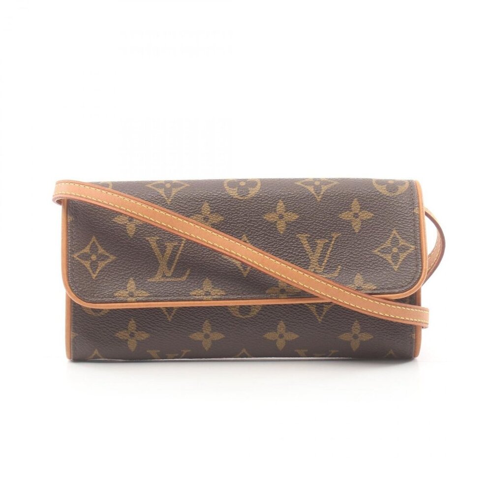 LOUIS VUITTON Pochette Twin PM Crossbody Shoulder Bag Monogram Used LV